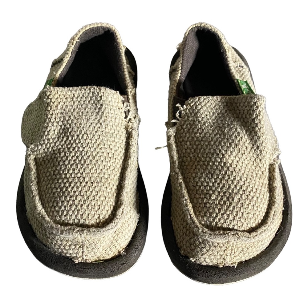 Sanuk Tan Hemp Vagabond Loafers